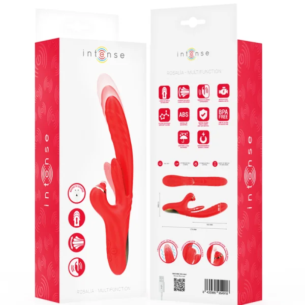 ROSALIA MULTIFUNKTIONSVIBRATOR 3 IN 1 ROT VON INTENSE FUN