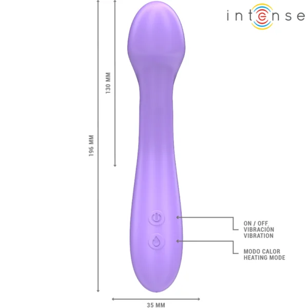 BECKY VIBRATOR 19 CM HEIZBAR 7 VIBRATIONEN LILA VON INTENSE FUN