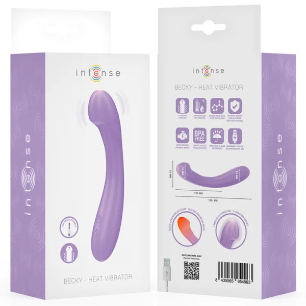 BECKY VIBRATOR 19 CM HEIZBAR 7 VIBRATIONEN LILA VON INTENSE FUN