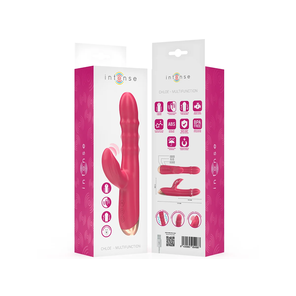 CHLOE MULTIFUNKTIONSVIBRATOR 3 IN 1 ROT VON INTENSE FUN