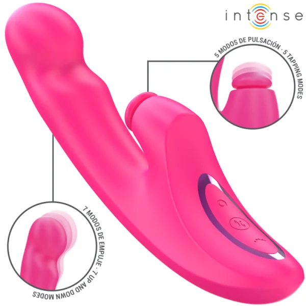 EMI VIBRATOR 13,5 CM MULTIFUNKTION 3 IN 1 10 VIBRATIONEN ROSA VON INTENSE FUN