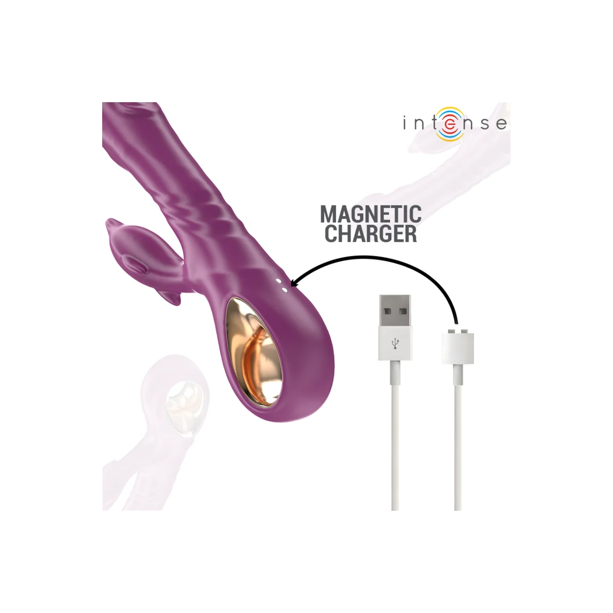 HALLE MULTIFUNKTIONSVIBRATOR MIT DELFIN-STIMULIERENDER ZUNGE LILA VON INTENSE FUN