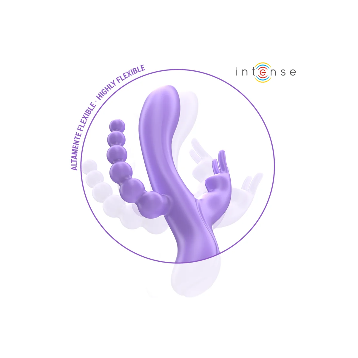 MIKO DREIFACHVIBRATOR RABBIT & STIMULATOR & ANAL 7 VIBRATIONEN LILA VON INTENSE FUN