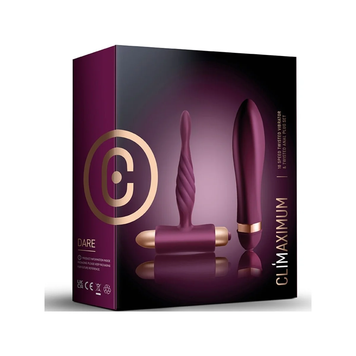 DARE KIT TWISTED VIBRATOR + ANAL PLUG ANFÄNGER VON CLIMAXIMUM