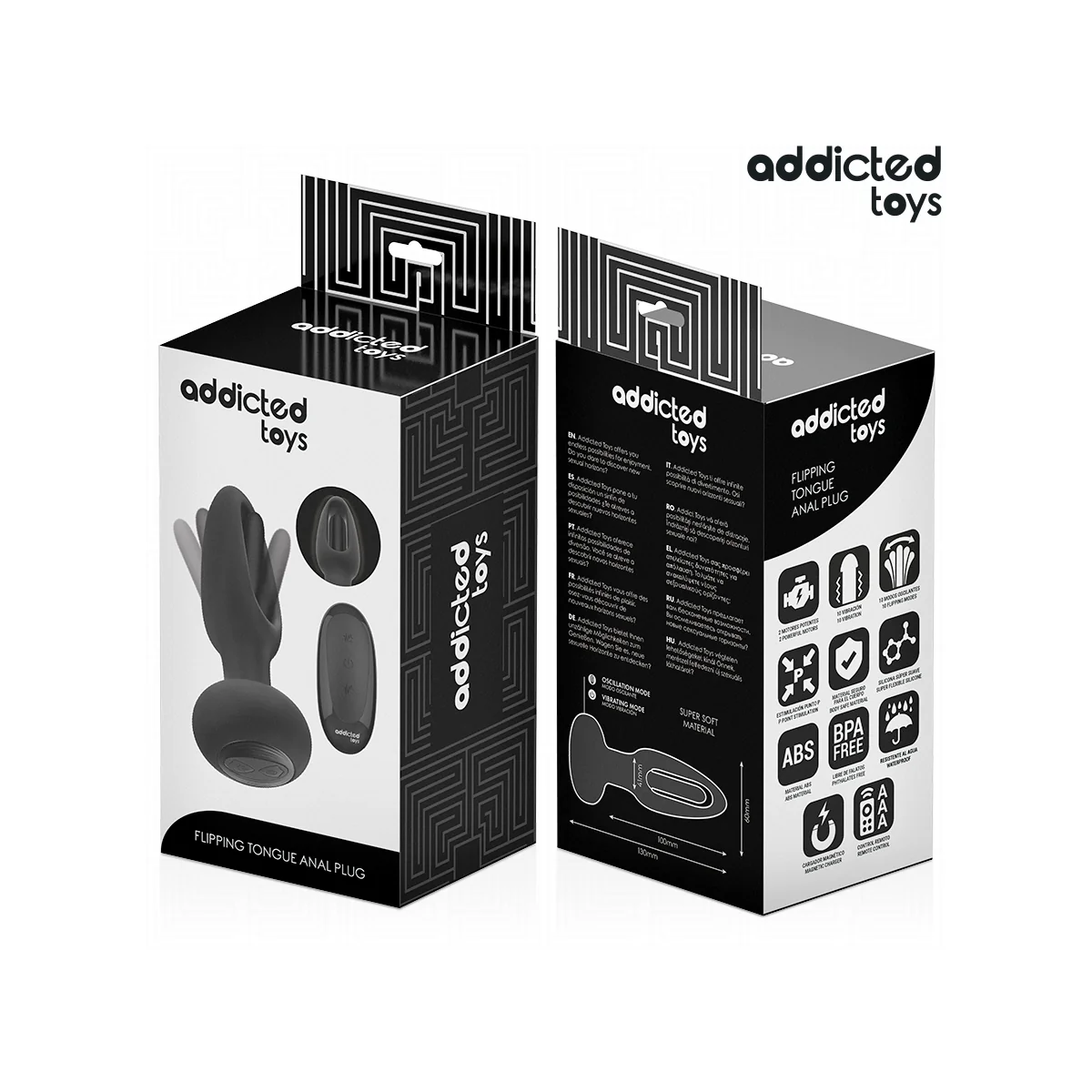 ANALPLUG MIT VIBRIERENDER ZUNGE UND MIT FERNBEDIENUNG VON ADDICTED TOYS