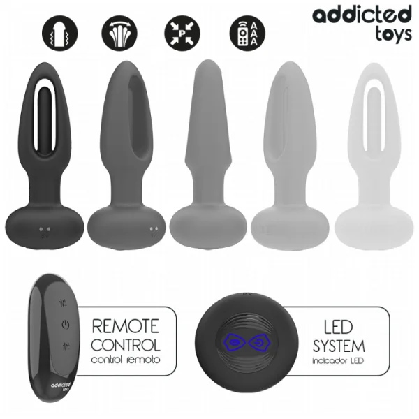 ANALPLUG MIT VIBRIERENDER ZUNGE UND MIT FERNBEDIENUNG VON ADDICTED TOYS