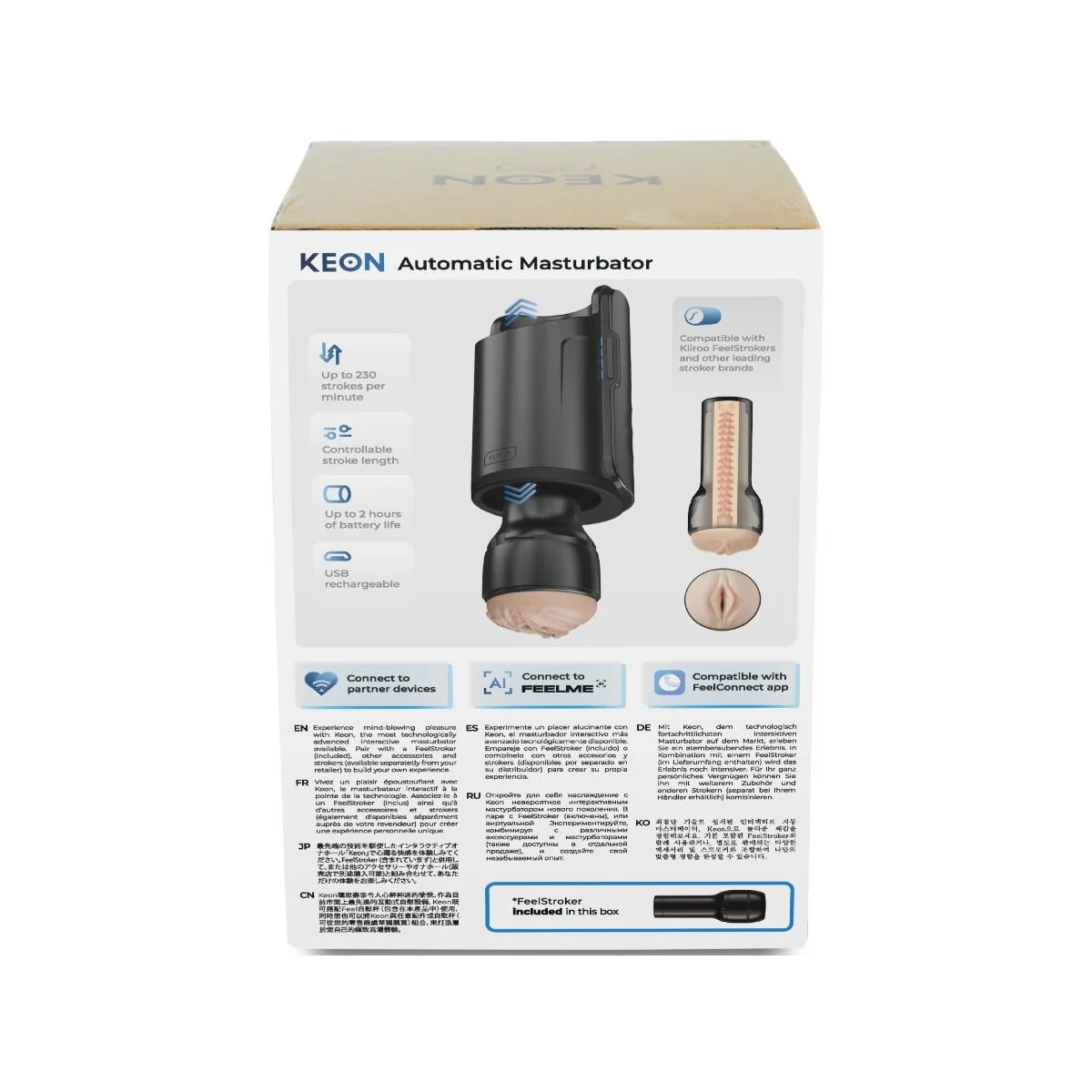 KEON WIFI COMBO AUTOMATISCHER MASTURBATOR + FEEL STROKER VON KIIROO