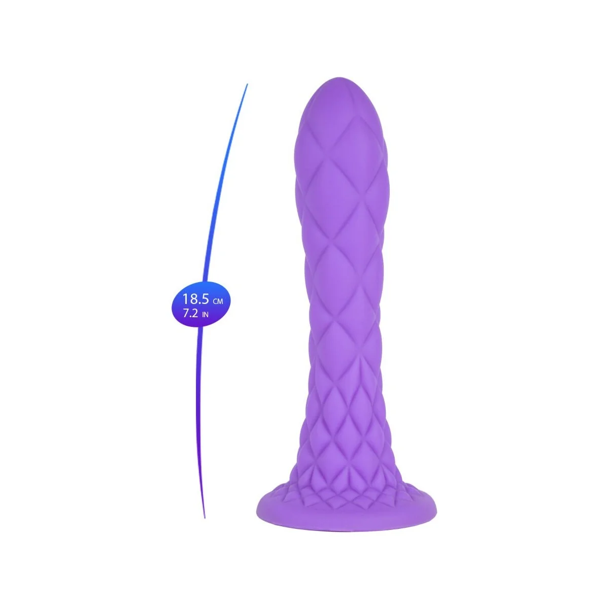 DREAMY DILDO FANTASY FLÜSSIGSILIKON THERMOREAKTIV VIOLETT 18,5 CM VON SILEXD