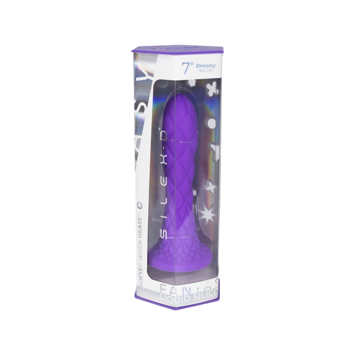 DREAMY DILDO FANTASY FLÜSSIGSILIKON THERMOREAKTIV VIOLETT 18,5 CM VON SILEXD