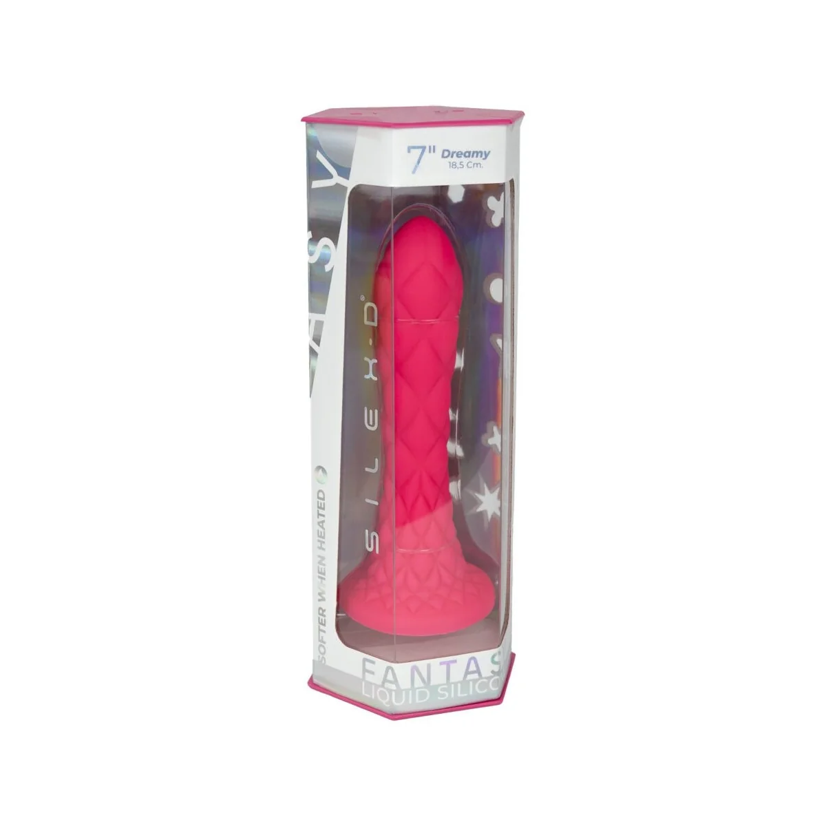 DREAMY DILDO FANTASY FLÜSSIGSILIKON THERMOREAKTIV FUCHSIA 18,5 CM VON SILEXD