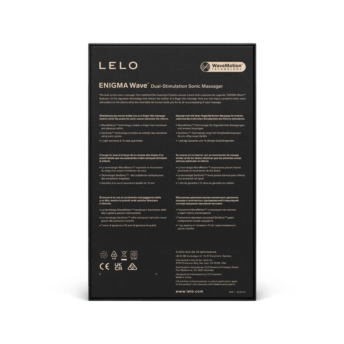 ENIGMA WAVE DREIFACH-VIBRATIONSMASSAGEGERÄT CYBER PURPLE VON LELO