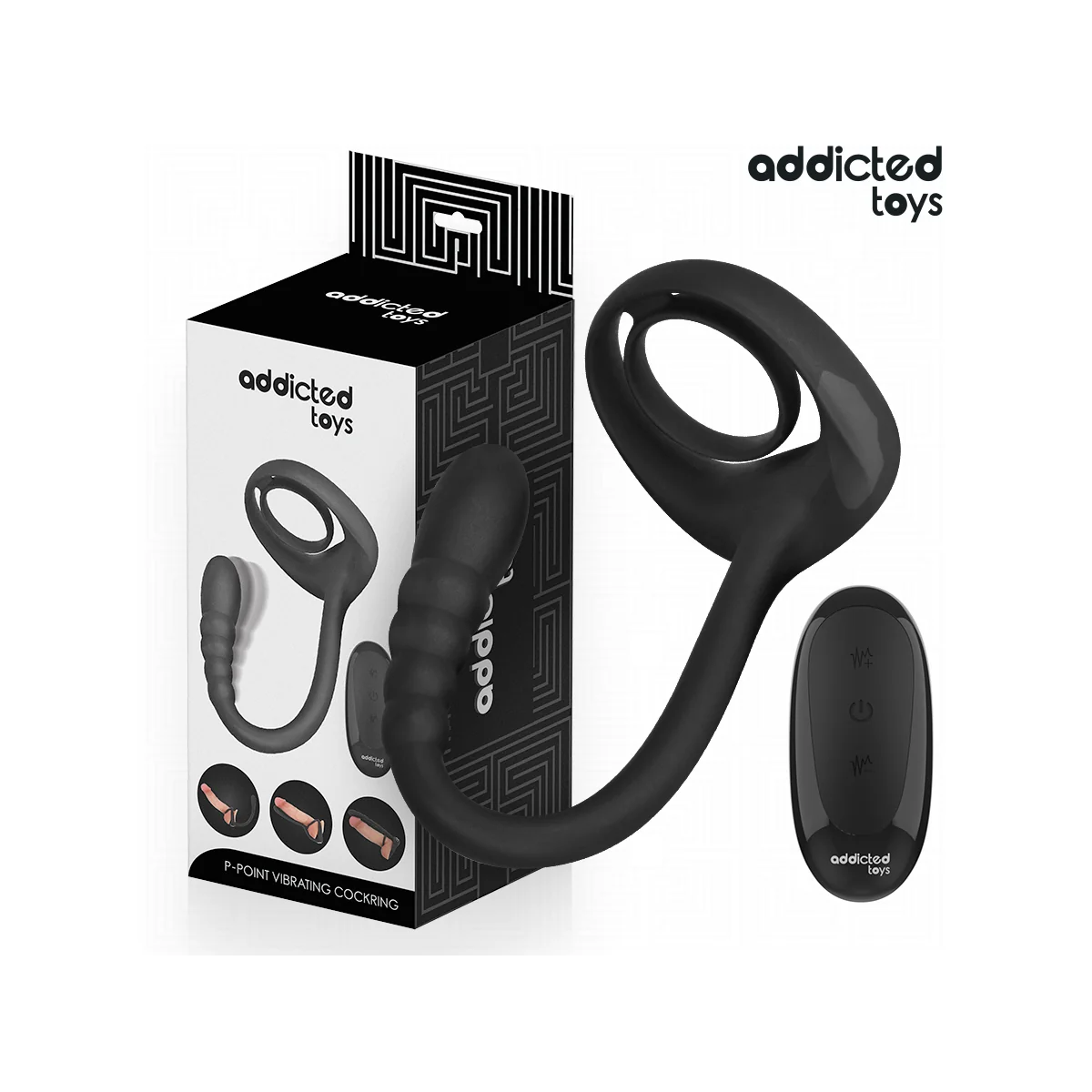 P-SPOT VIBRIERENDER COCK RING MIT FERNBEDIENUNG VON ADDICTED TOYS