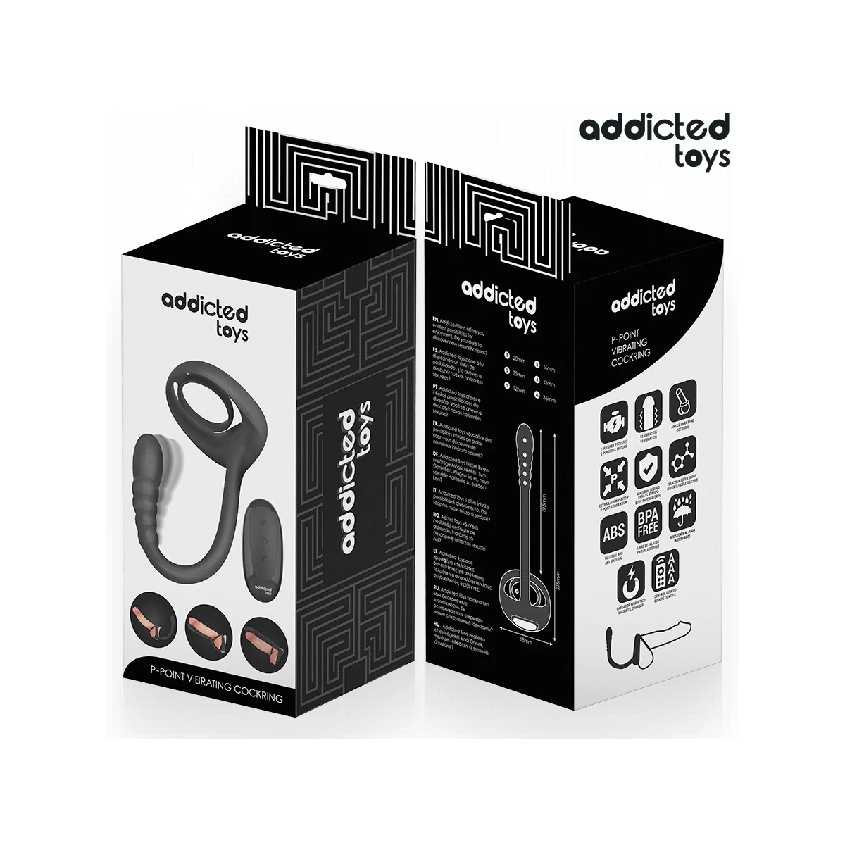 P-SPOT VIBRIERENDER COCK RING MIT FERNBEDIENUNG VON ADDICTED TOYS