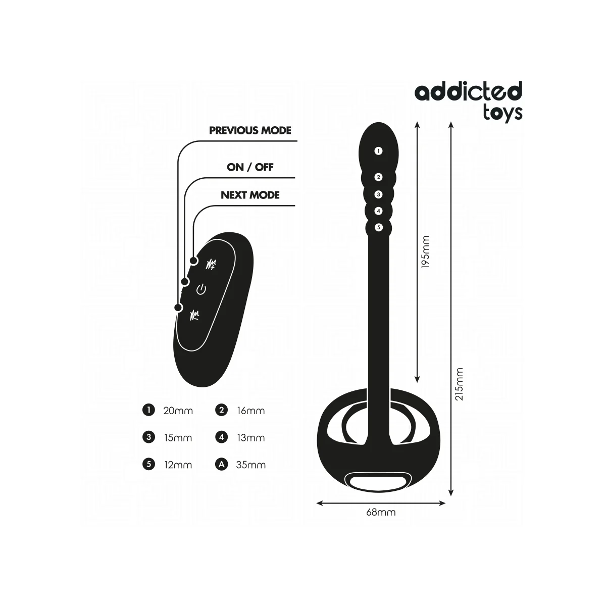 P-SPOT VIBRIERENDER COCK RING MIT FERNBEDIENUNG VON ADDICTED TOYS