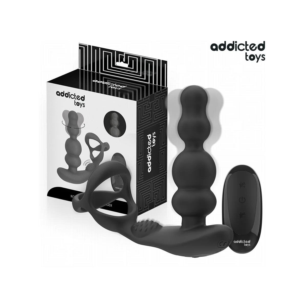 ROTIERENDER PROSTATAMASSAGEGERÄT MIT FERNBEDIENUNG VON ADDICTED TOYS