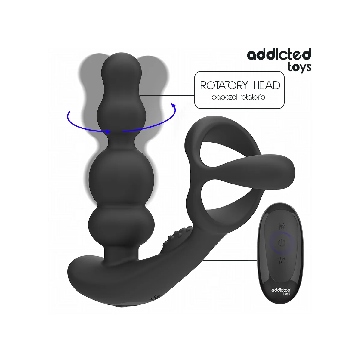 ROTIERENDER PROSTATAMASSAGEGERÄT MIT FERNBEDIENUNG VON ADDICTED TOYS