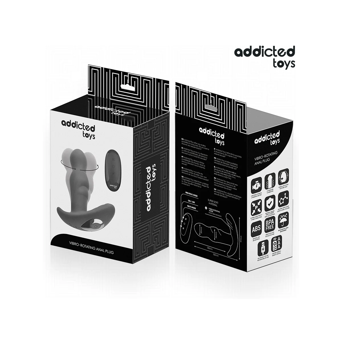 ROTIERENDER VIBRIERENDER ANALPLUG MIT FERNBEDIENUNG VON ADDICTED TOYS