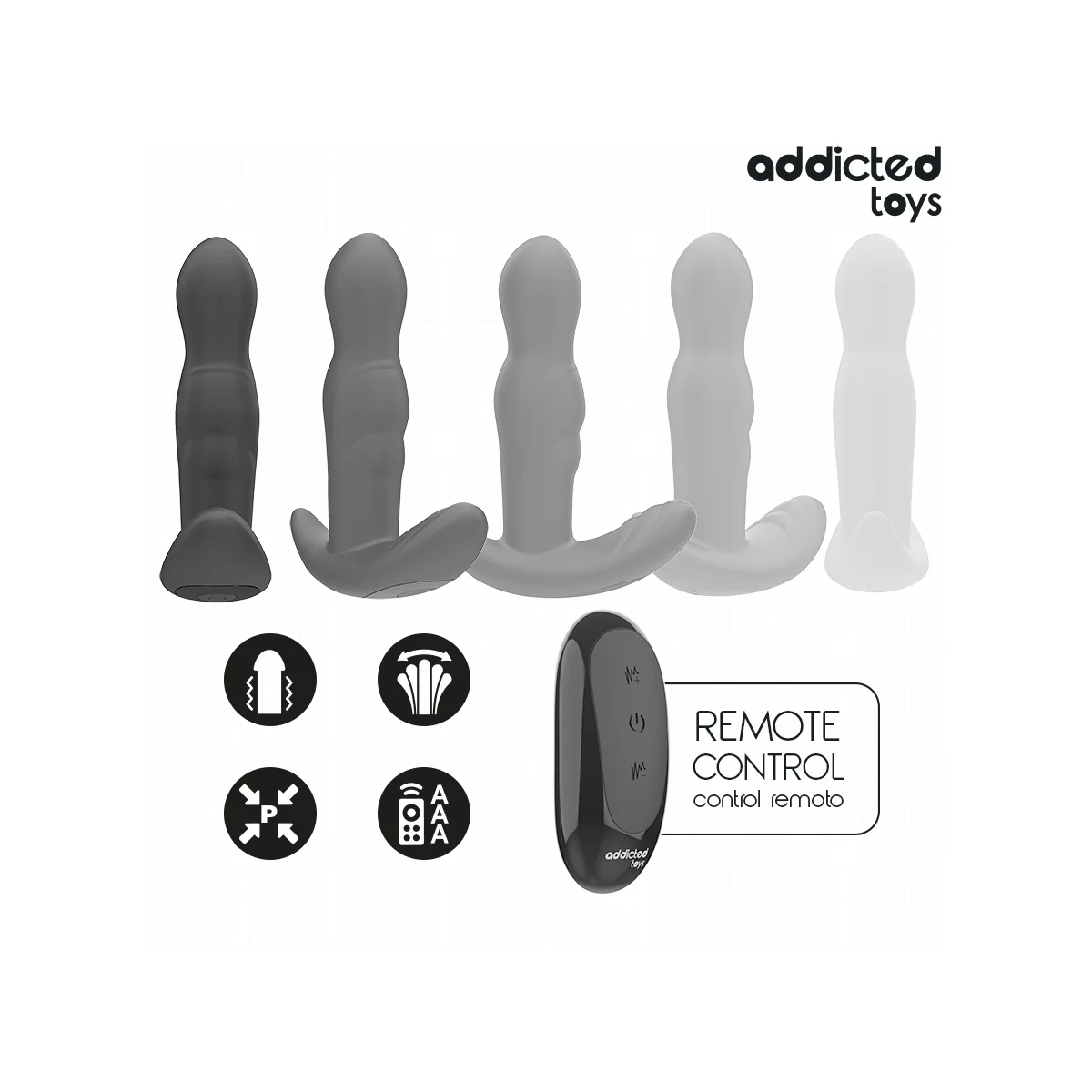 ROTIERENDER VIBRIERENDER ANALPLUG MIT FERNBEDIENUNG VON ADDICTED TOYS