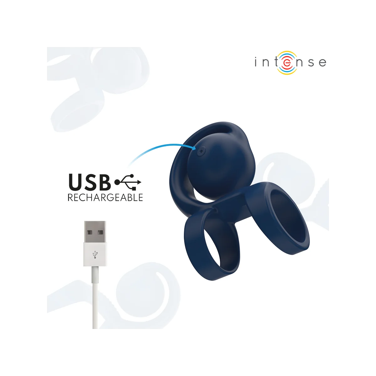 TYSON COCK RING MIT VIBRIERENDER KUGEL Ø 3,2 CM VON INTENSE FUN