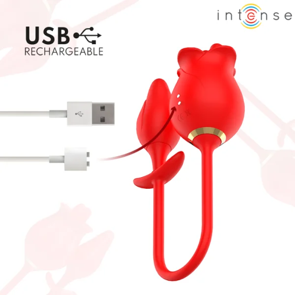 MELANIE DOPPELTER KLITORISSTIMULATOR MIT ZICKZACK-ZUNGE VON INTENSE FUN