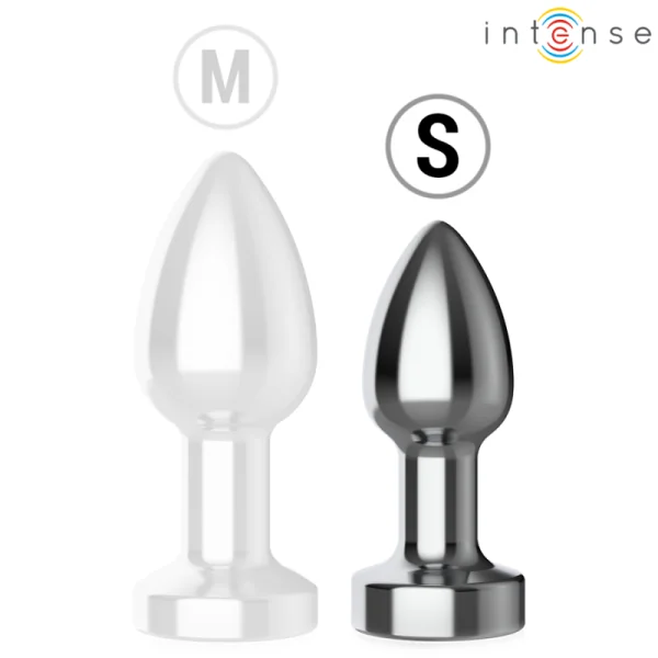 VIBRIERENDER ANALPLUG AUS METALL MIT LED-LEUCHTEN UND MIT FERNBEDIENUNG - GRÖSSE S VON INTENSE ANAL TOYS