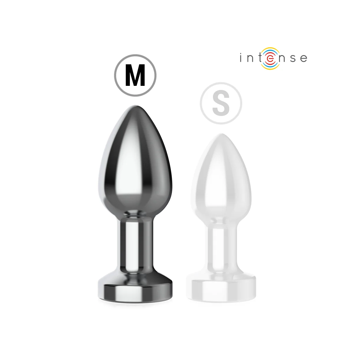 VIBRIERENDER ANALPLUG AUS METALL MIT LED-LEUCHTEN UND MIT FERNBEDIENUNG - GRÖSSE M VON INTENSE ANAL TOYS