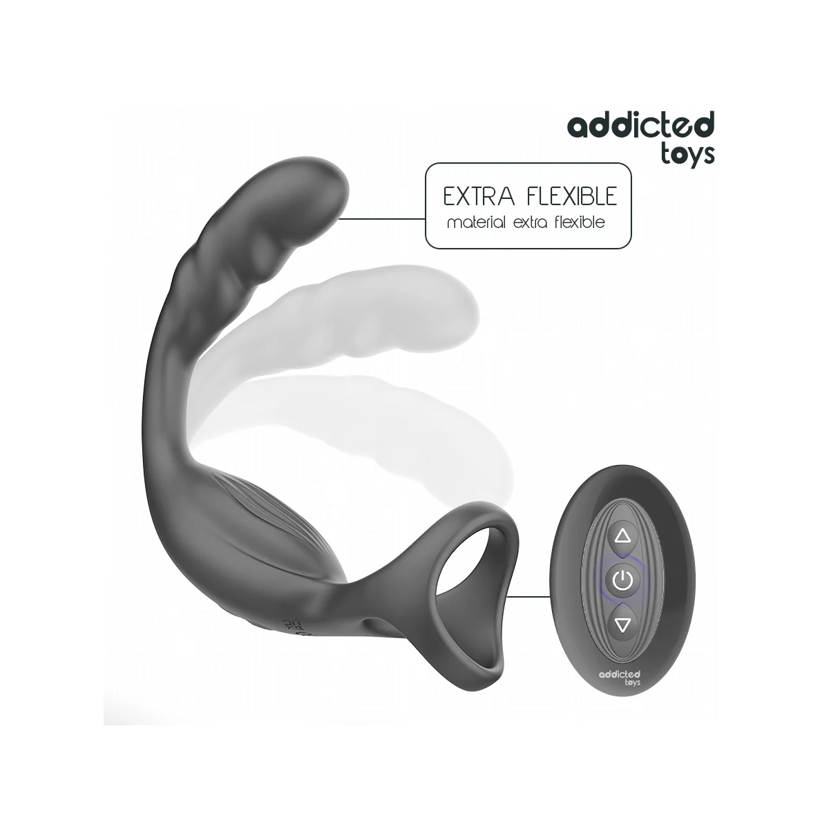 DOPPELTER PROSTATIK-COCKRING MIT FERNBEDIENUNG VON ADDICTED TOYS