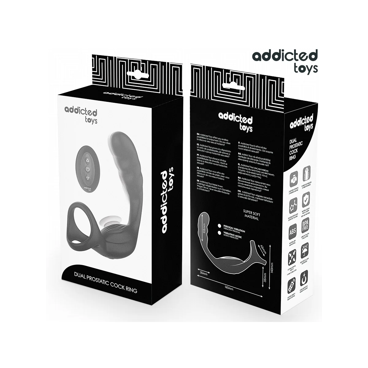 DOPPELTER PROSTATIK-COCKRING MIT FERNBEDIENUNG VON ADDICTED TOYS