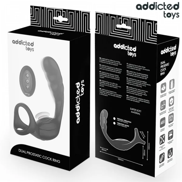 DOPPELTER PROSTATIK-COCKRING MIT FERNBEDIENUNG VON ADDICTED TOYS