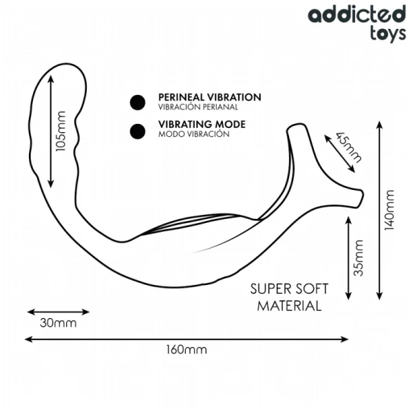 DOPPELTER PROSTATIK-COCKRING MIT FERNBEDIENUNG VON ADDICTED TOYS