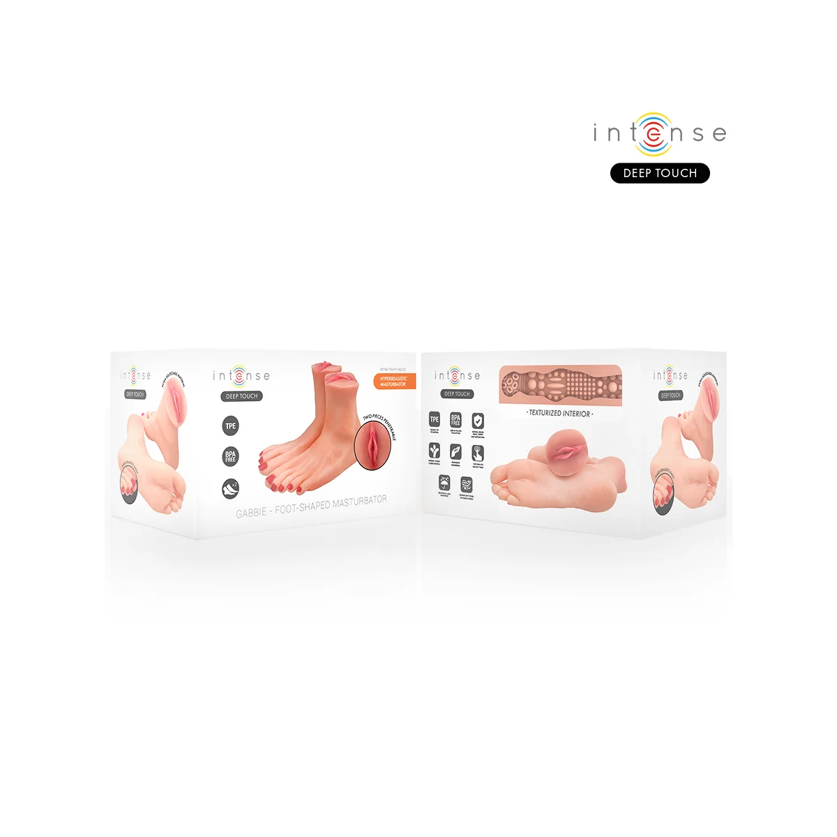 GABBIE ZWEITEILIGER FUSSFÖRMIGER MASTAUBADOR VON INTENSE DEEP TOUCH