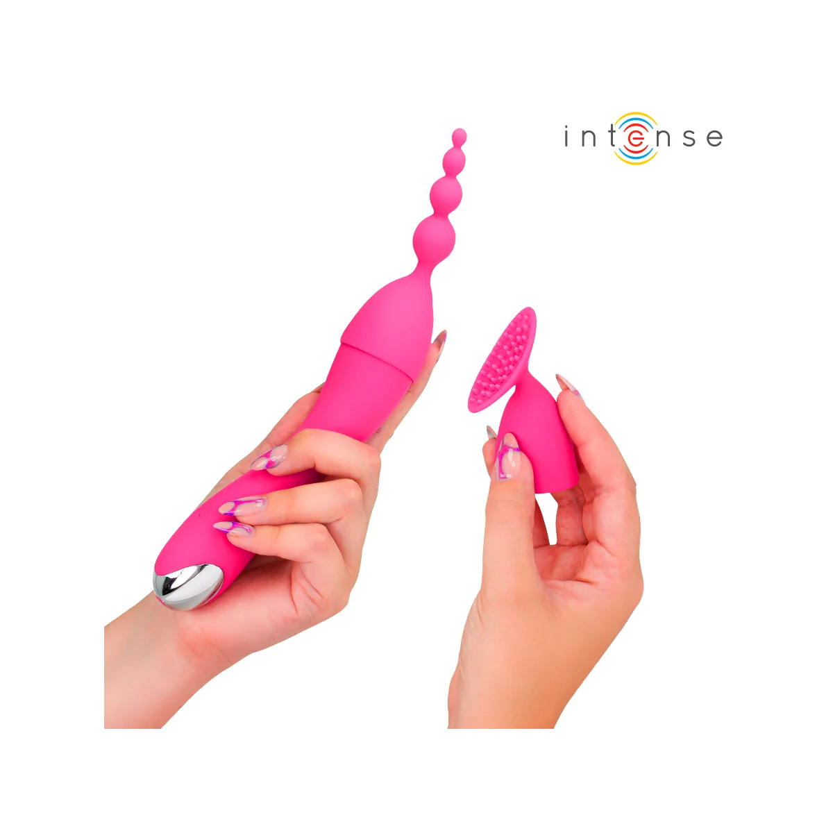 CHER VIBRATOR MIT 20 MUSTER UND AUSTAUSCHBAREN AUFSÄTZEN VON INTENSE FUN