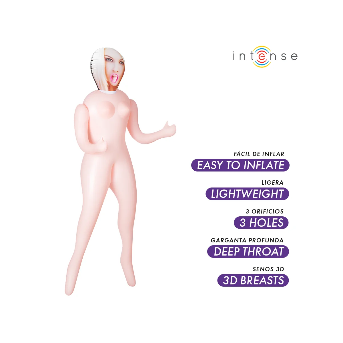 IRINA AUFBLASBARE PUPPE MIT DREI ÖFFNUNGEN VON INTENSE DOLLS