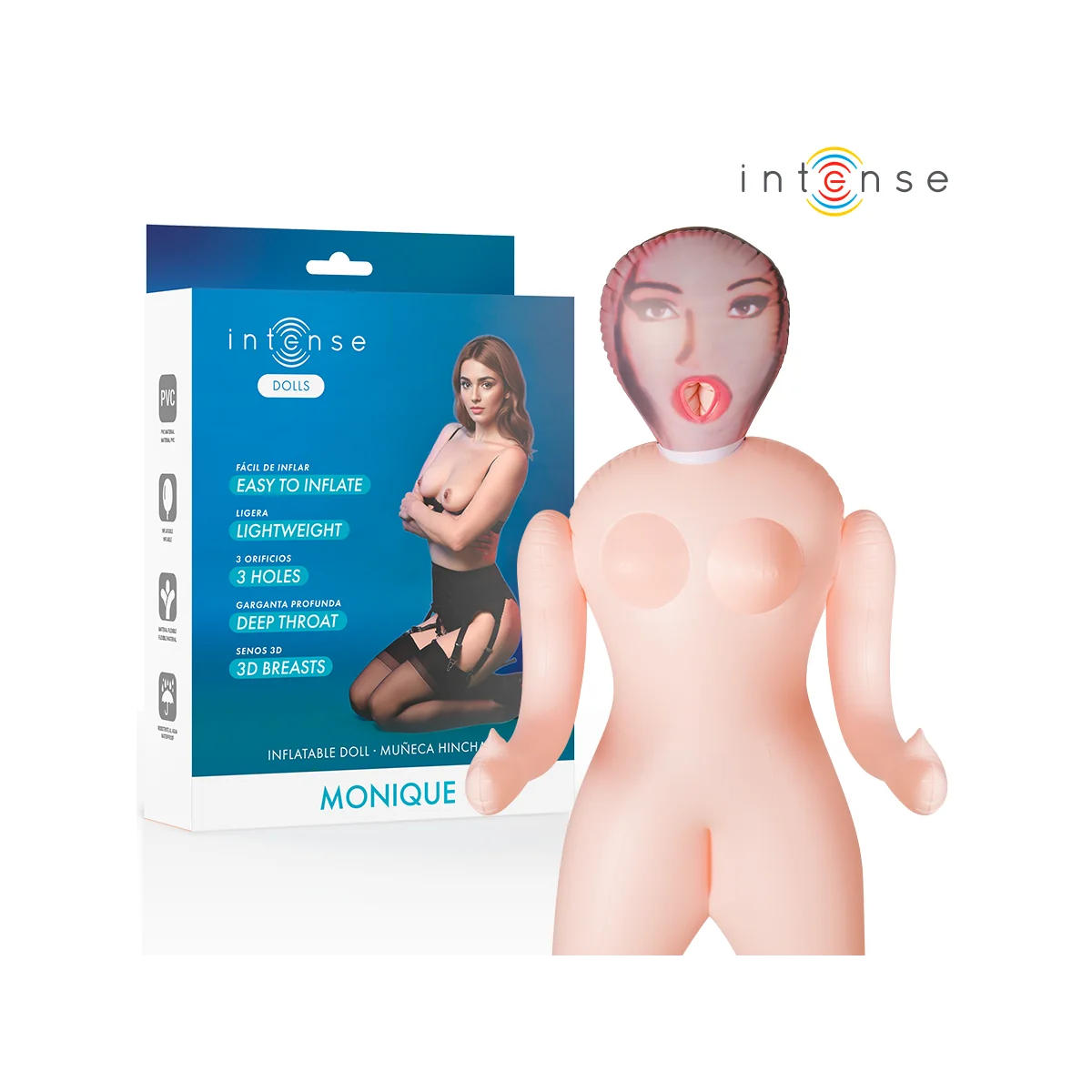 MONIQUE AUFBLASBARE PUPPE MIT DREI ÖFFNUNGEN VON INTENSE DOLLS