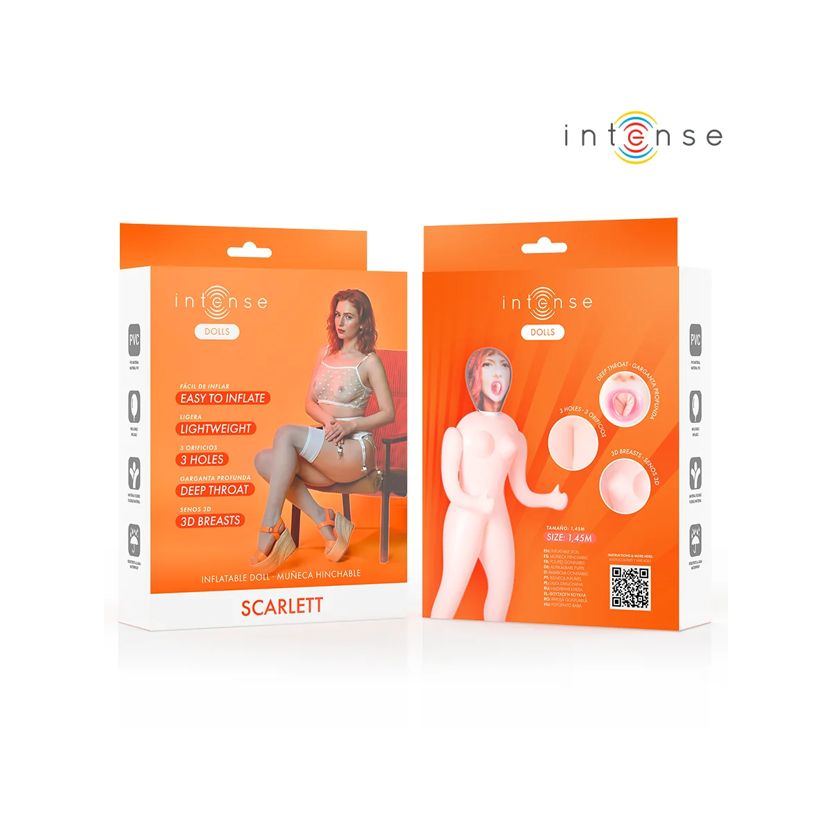 AUFBLASBARE PUPPE SCARLETT MIT DREI ÖFFNUNGEN VON INTENSE DOLLS