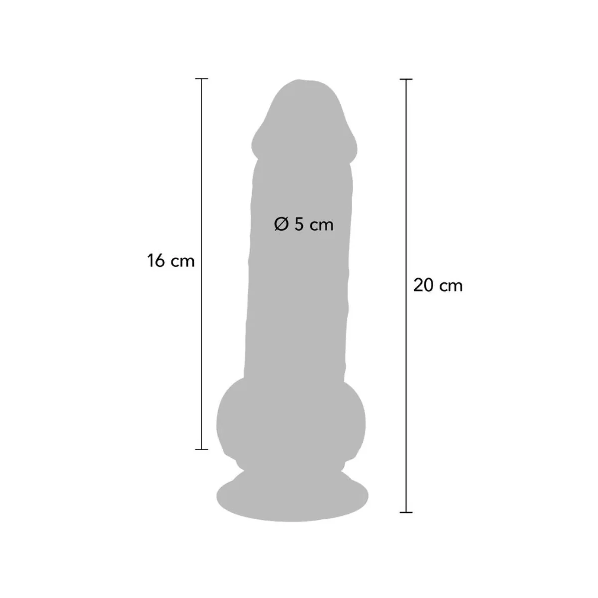 DELUXE REALISTISCHER PENIS MIT HODEN EXTRA DICK 20 CM VON GET REAL