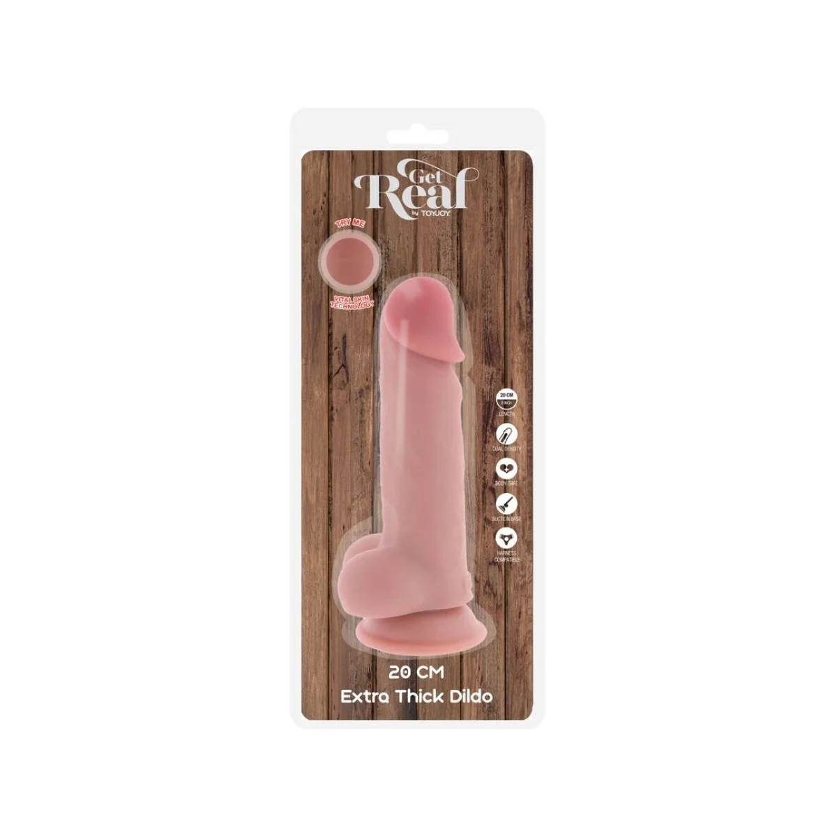 DELUXE REALISTISCHER PENIS MIT HODEN EXTRA DICK 20 CM VON GET REAL