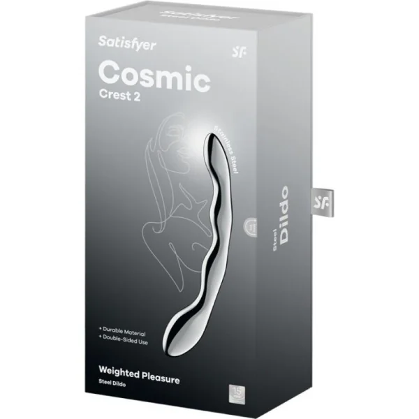 COSMIC CREST 2 DOPPELDILDO AUS EDELSTAHL VON SATISFYER DILDO