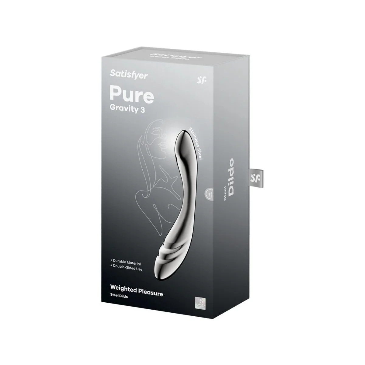 PURE GRAVITY 3 EDELSTAHL DOPPELENDELLER DILDO VON SATISFYER DILDO