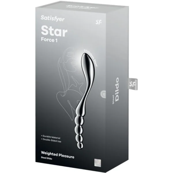 STAR FORCE 1 DOPPELDILDO AUS EDELSTAHL VON SATISFYER DILDO
