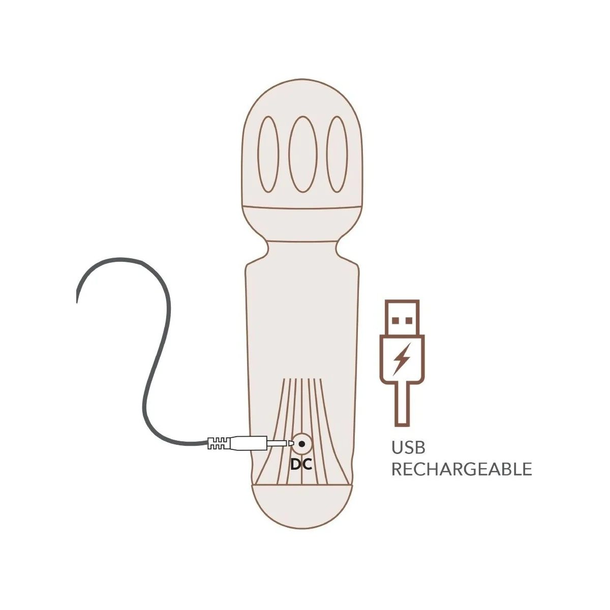 WIEDERAUFLADBARER MINI-ZAUBERSTAB MIT 16 FUNKTIONEN, PFINGSTROSENROSA VON ROCKS-OFF