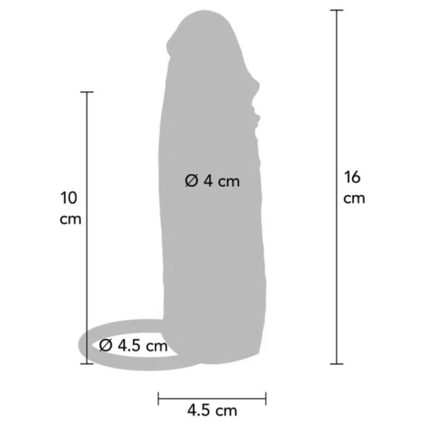 FEUCHTIGKEITSSPENDENDE SILIKON-PENISHÜLLE IN KARAMELL, 16 CM VON GET REAL