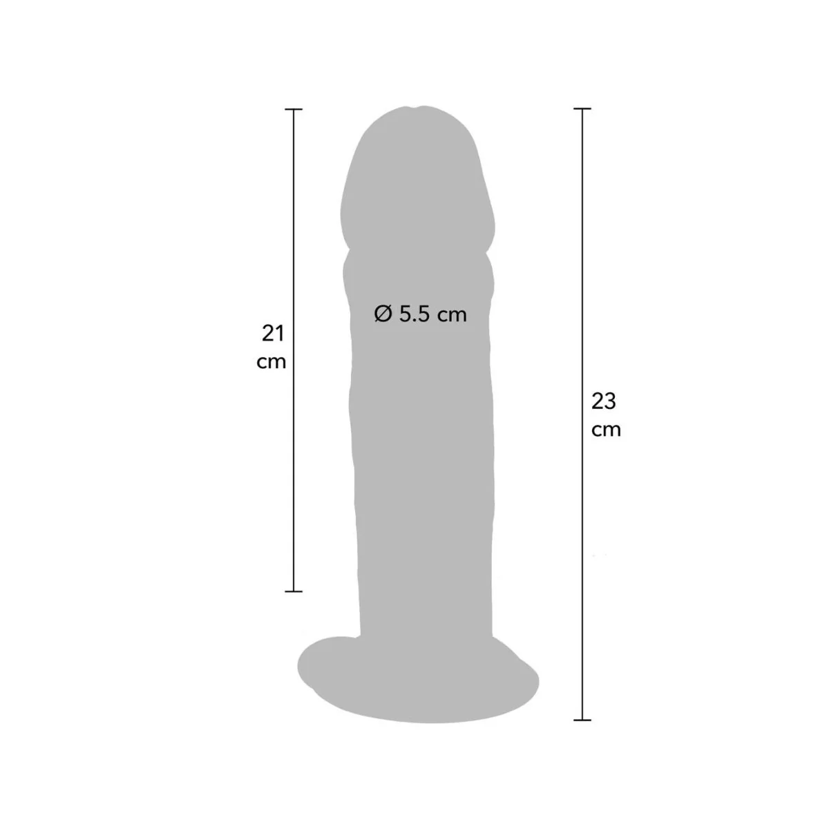 DELUXE DICKER TPE-DONNERSATZ MIT DOPPELTER DICHTE, 23 CM VON GET REAL