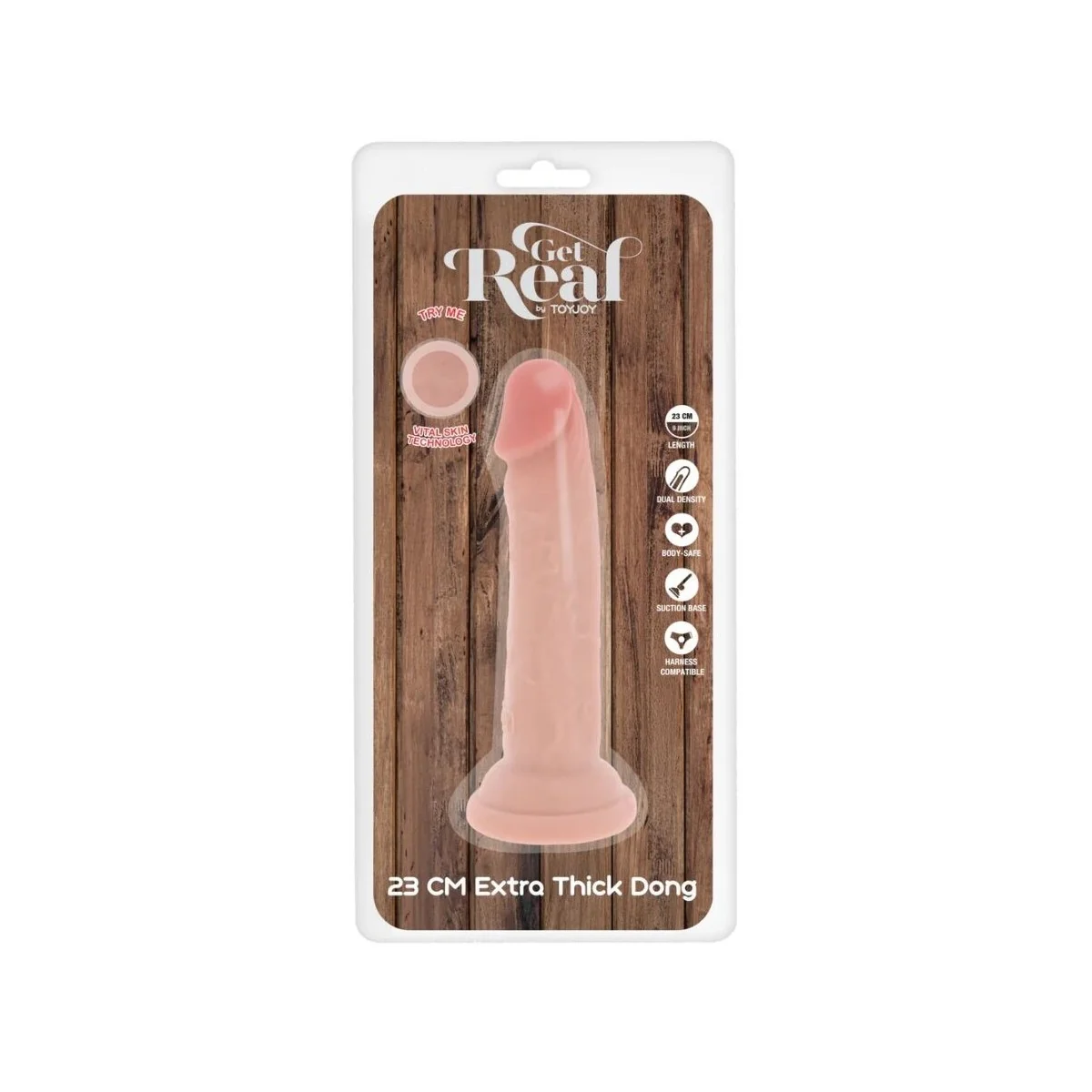 DELUXE DICKER TPE-DONNERSATZ MIT DOPPELTER DICHTE, 23 CM VON GET REAL