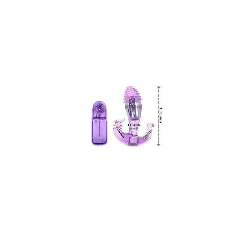 Fliederfarbener Vaginal und Analstimulator mit Vibration von Baile kaufen | Fesselliebe