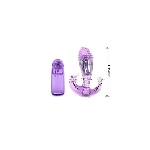 Fliederfarbener Vaginal und Analstimulator mit Vibration von Baile kaufen | Fesselliebe