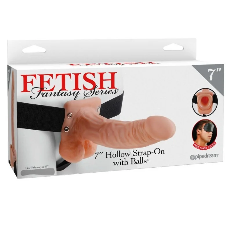 7 Hohl Strap-On mit Hoden 17,8 cm Fleisch von Fetish Fantasy Series kaufen | Fesselliebe 2