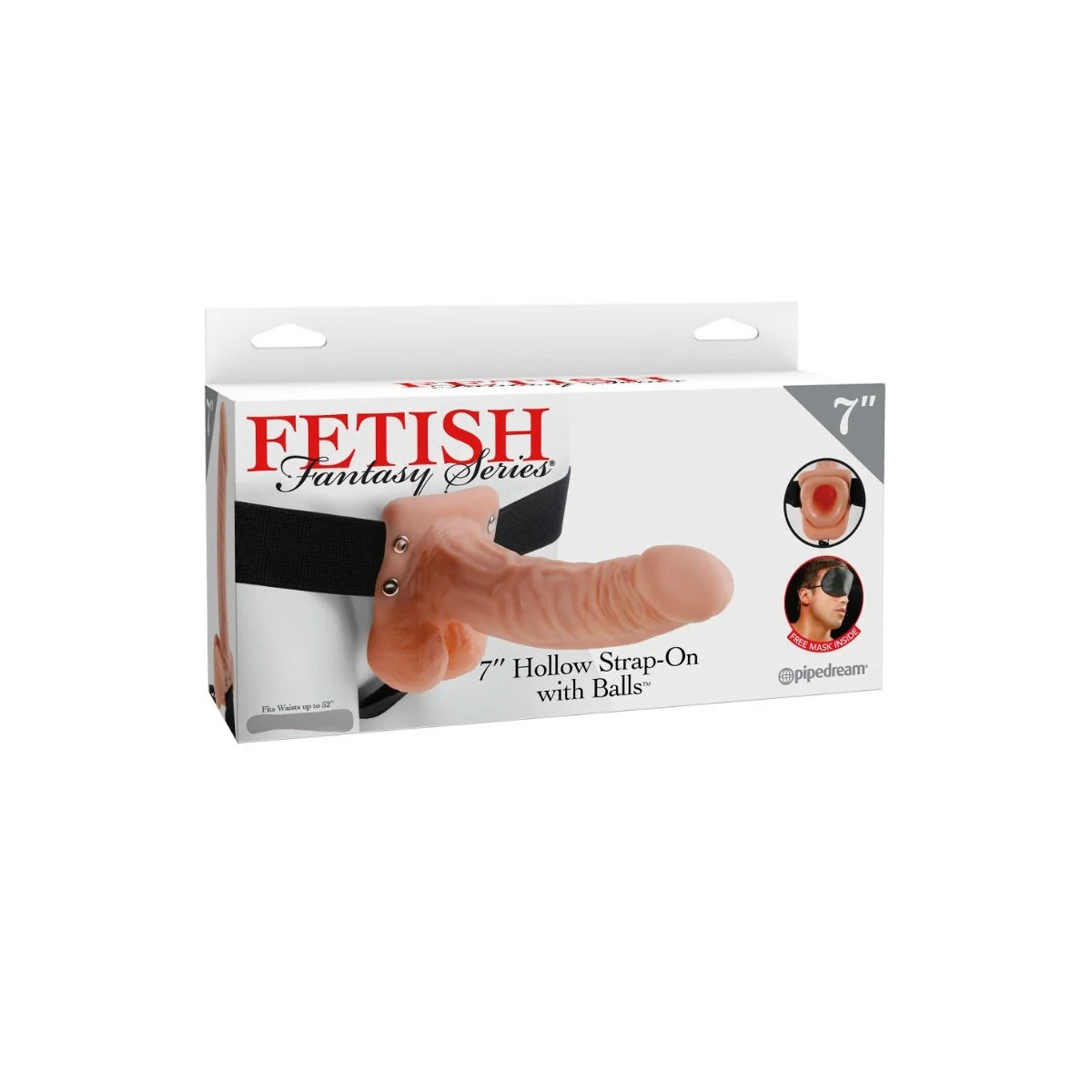 7 Hohl Strap-On mit Hoden 17,8 cm Fleisch von Fetish Fantasy Series kaufen | Fesselliebe