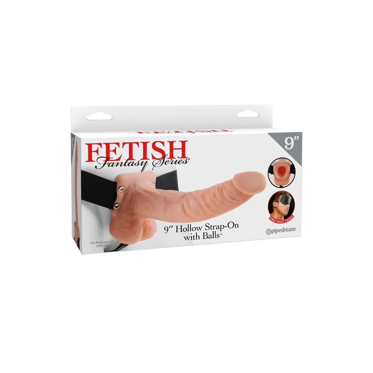 9 Hohl Strap-On mit Hoden 22,9 cm Fleisch von Fetish Fantasy Series kaufen | Fesselliebe