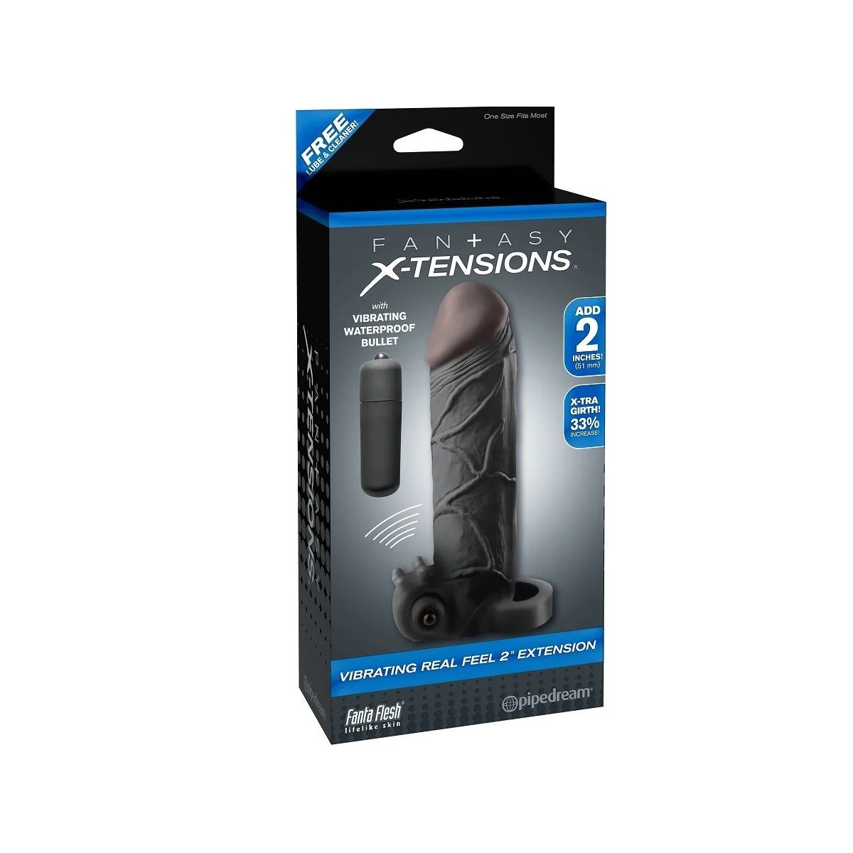 Vibrierende Real Feel 2 Verlängerung Schwarz von Fantasy X-Tensions kaufen | Fesselliebe